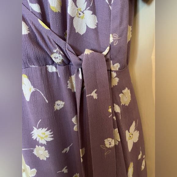 Sanctuary Lavender Floral "Wrap Illusion" Maxi Dress - Picture 10 of 13